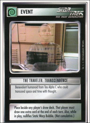 Star Trek: Premiere Unlimited (Base Set) card 98 The Traveler: Transcendence
