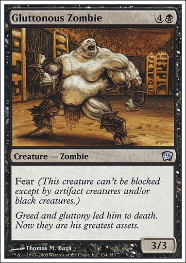 Magic the Gathering: 9th Edition (Base Set) card 134 Gluttonous Zombie