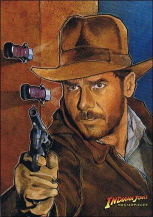Indiana Jones Masterpieces (Base Set) card 69 Knives Against a Gun