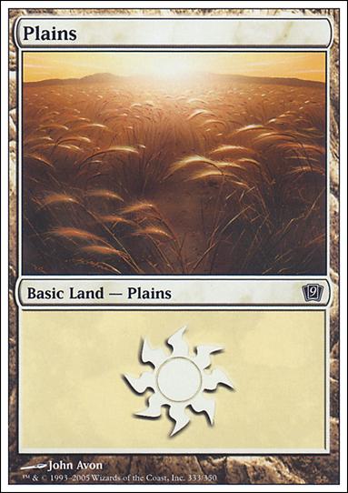 Magic the Gathering: 9th Edition (Base Set) card 333 Plains