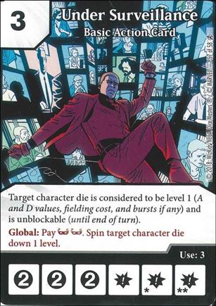Marvel Dice Masters Avengers Infinity Campaign Box  card 57 Under Surveillance: Basic Action Card