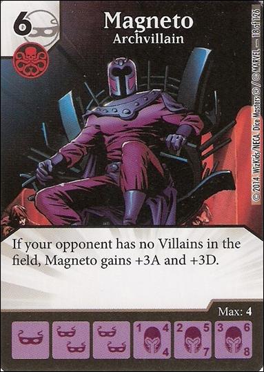 Marvel Dice Masters Uncanny X-Men  card 18 Magneto: Archvillain