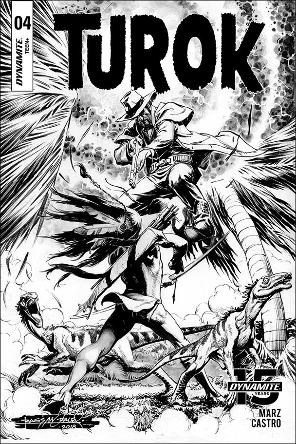 Turok (2019) issue 4-C Rags Morales 1:10 Black & White Cover