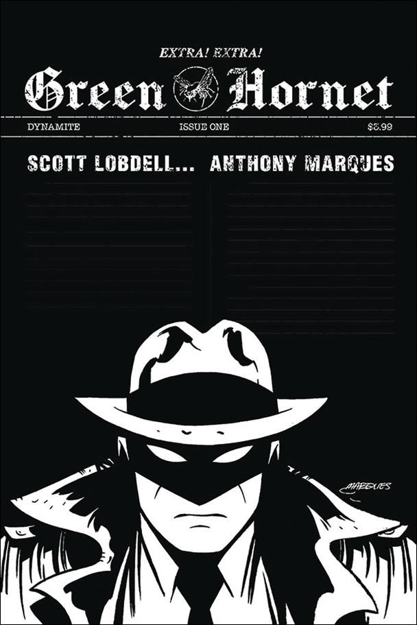 Green Hornet (2020) issue 1-J Anthony Marques 1:20 Black & White Cover