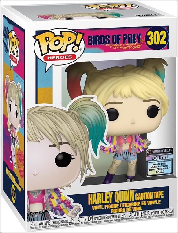 POP! Heroes figure 302-B Harley Quinn Caution Tape Entertainment Earth