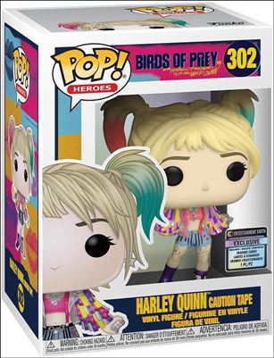 POP! Heroes figure 302-B Harley Quinn Caution Tape Entertainment Earth
