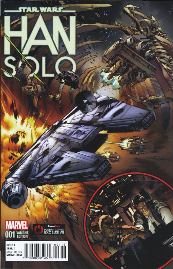 Han Solo issue 1-K Pepe Larraz GameStop PowerUp Rewards Cover 1/3000