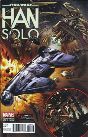 Han Solo issue 1-K Pepe Larraz GameStop PowerUp Rewards Cover 1/3000