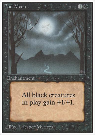 Magic the Gathering: Unlimited (Base Set) card 94 Bad Moon