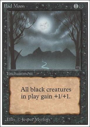 Magic the Gathering: Unlimited (Base Set) card 94 Bad Moon