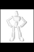 Stikfas Blister Pack figure 1-D Alpha Male (White)