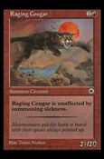 Magic the Gathering: Portal (Base Set) card 144 Raging Cougar