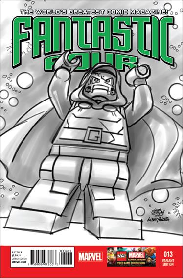 Fantastic Four (2013) issue 13-C Leonel Castellani 1:100 LEGO Sketch Cover