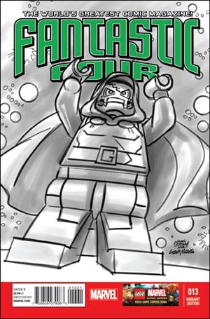 Fantastic Four (2013) issue 13-C Leonel Castellani 1:100 LEGO Sketch Cover