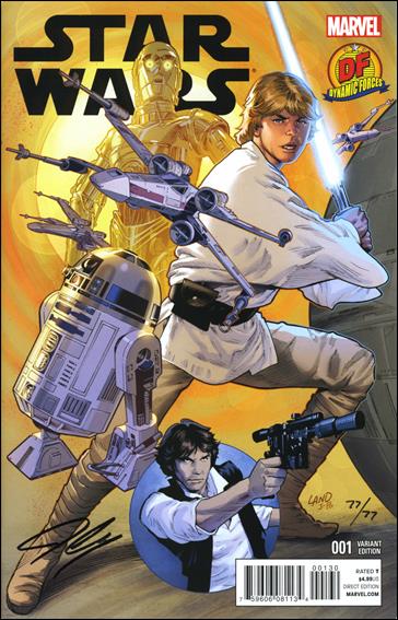 Star Wars (2015) issue 1-QR DF Land Cover (Signd in Black by J. Cassaday) 1/77