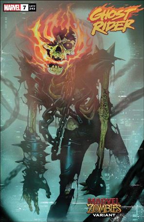 Ghost Rider (2019) issue 7-B Mike Del Mundo Marvel Zombies Cover