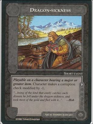 Middle-Earth: The Dragons (Base Set) card 35 Dragon-sickness