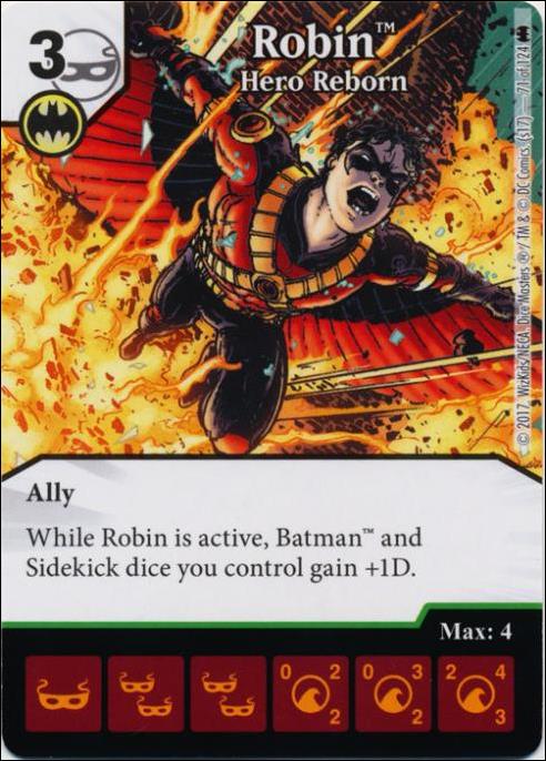 DC Comics Dice Masters Batman card 71 Robin: Hero Reborn