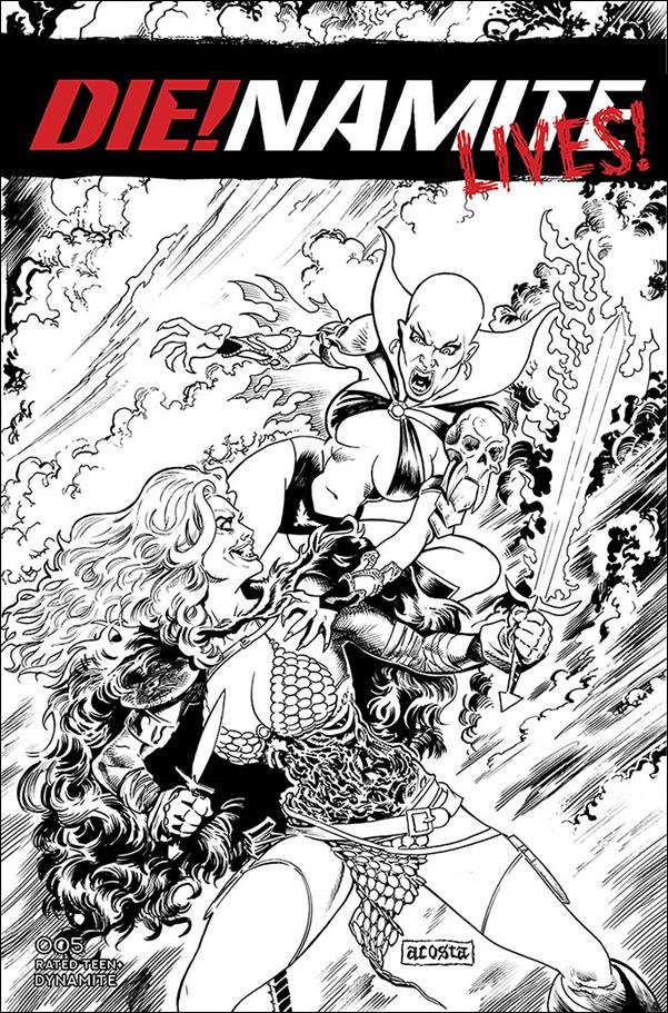 Die!namite Lives! issue 5-M Dave Acosta 1:30 Black & White Cover