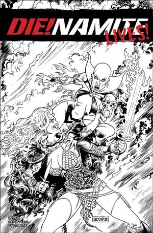 Die!namite Lives! issue 5-M Dave Acosta 1:30 Black & White Cover
