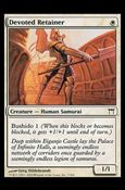 Magic the Gathering: Champions of Kamigawa (Base Set) card 7 Devoted Retainer
