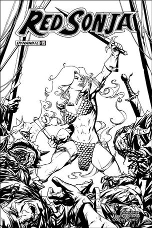 Red Sonja (2017) issue 15-F Mike McKone B&W Cover