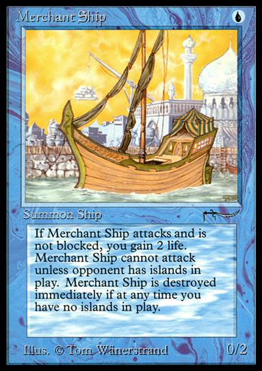 Magic the Gathering: Arabian Nights (Base Set) card 17 Merchant Ship