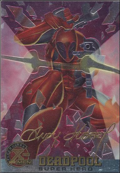 1996 Fleer Ultra X-Men All Chromium (Gold Signature Parallel Base Set) card 51 Deadpool