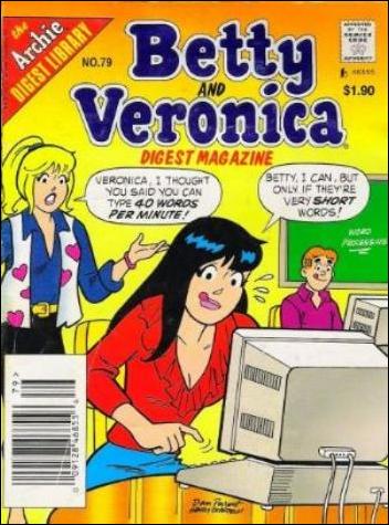 Betty and Veronica Digest Magazine issue 79-B Canadian Price Cover