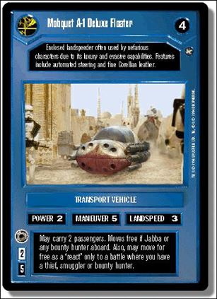 Star Wars: A New Hope Limited (Base Set) card 76 Mobquet A-1 Deluxe Floater