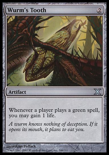 Magic the Gathering: 10th Edition (Base Set) card 346 Wurm's Tooth