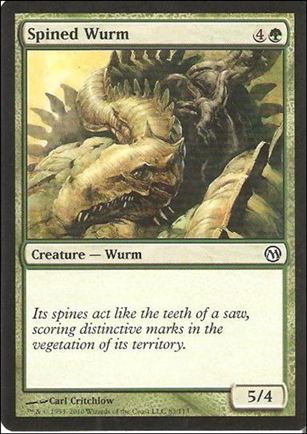 Magic the Gathering: Duels of the Planeswalkers (Base Set) card 83 Spined Wurm