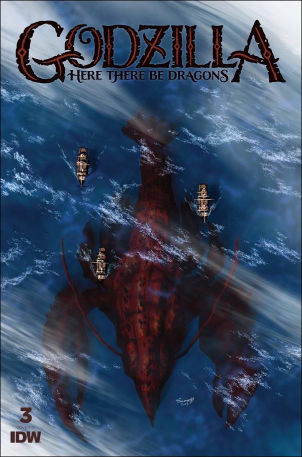 Godzilla: Here There be Dragons issue 4-D Scott Godlewski 1:25 Cover