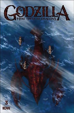 Godzilla: Here There be Dragons issue 4-D Scott Godlewski 1:25 Cover