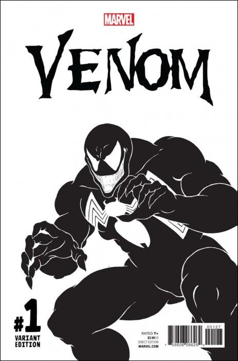 Venom (2017) issue 1-H Todd McFarlane 1:Store Black and White Cover