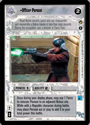 Star Wars: Theed Palace Limited (Base Set) card 87 Officer Perosei