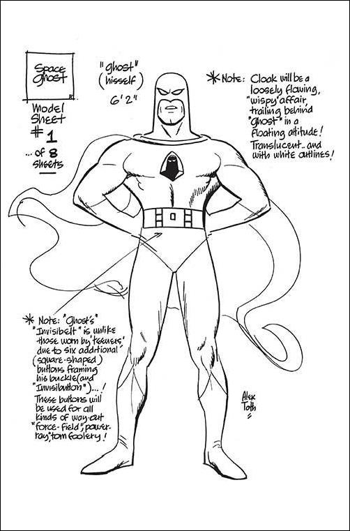 Space Ghost (2024) issue 3-T Alex Toth Model Sheet Virgin Cardstock Cover