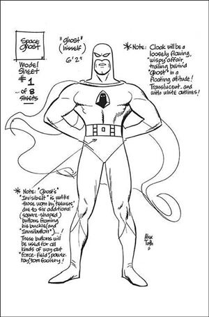 Space Ghost (2024) issue 3-T Alex Toth Model Sheet Virgin Cardstock Cover