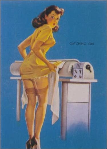 Elvgren's Calendar Pinups 2 (Base Set) card 36 Catching On