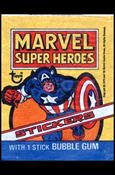 Marvel Super Heroes Stickers card 2-D Sealed Pack - U.K. Version - Captain America
