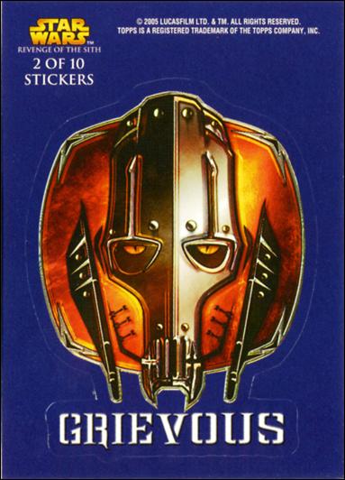 Star Wars: Revenge of the Sith (Sticker Subset) card 2 Grievous
