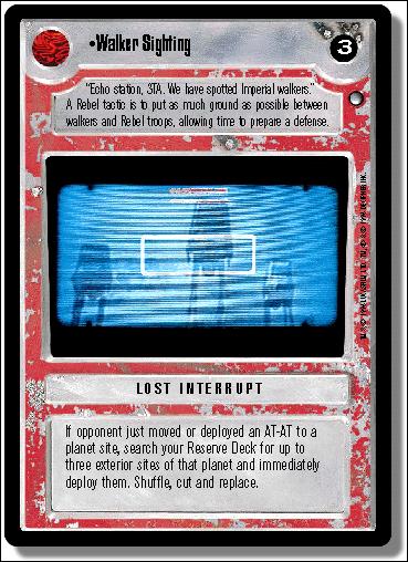Star Wars: Hoth Limited (Base Set) card 125 Walker Sighting