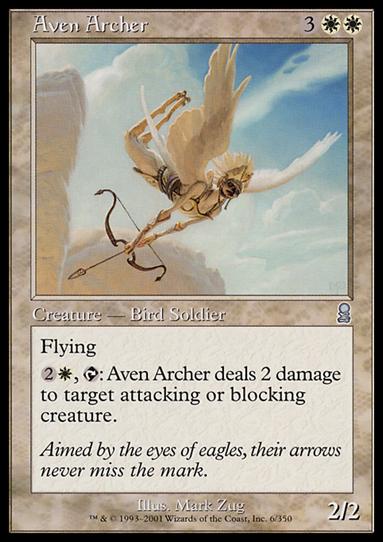 Magic the Gathering: Odyssey (Base Set) card 6 Aven Archer