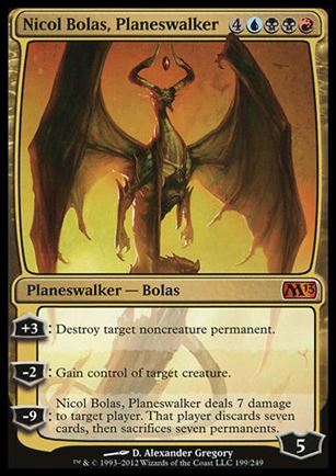 Magic the Gathering: 2013 Core Set (Base Set) card 199 Nicol Bolas, Planeswalker