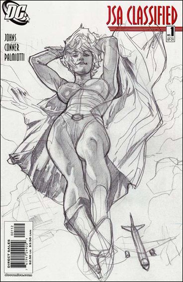 JSA: Classified issue 1-C Adam Hughes Sketch Cover (2nd Printing)