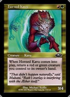 Magic the Gathering: Planeshift (Base Set) card 110 Horned Kavu