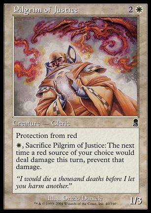 Magic the Gathering: Odyssey (Base Set) card 40 Pilgrim of Justice