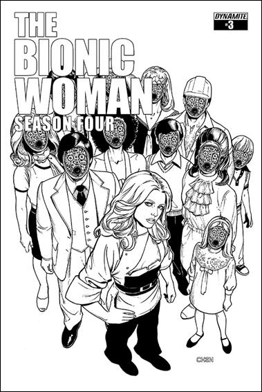 Bionic Woman: Season Four issue 3-B 1:15 Black & White Cover