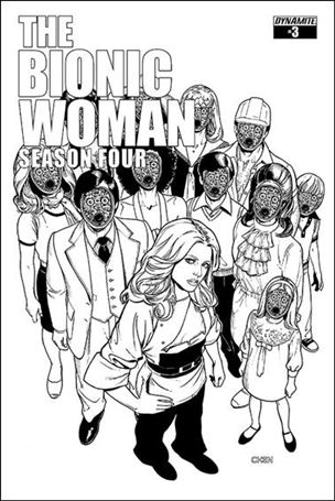 Bionic Woman: Season Four issue 3-B 1:15 Black & White Cover