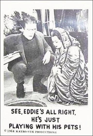 Munsters (Base Set) card 63 See, Eddie's All Right. He's Just Playing